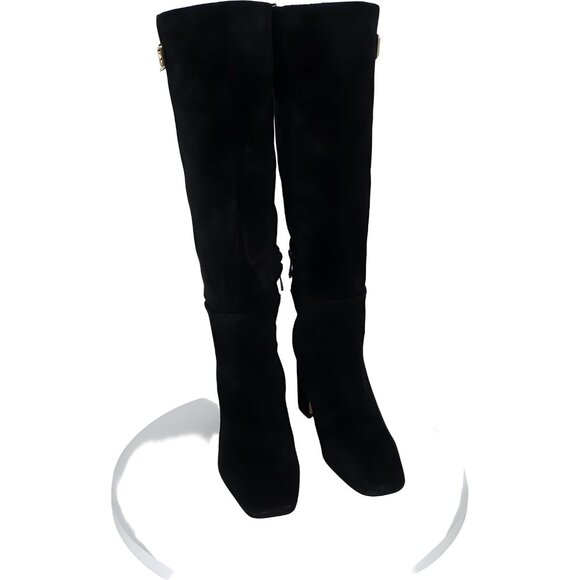 Sam Edelman Faren Tall Block Heel Black Boots Women US 8.5M EU 39 - Picture 1 of 6